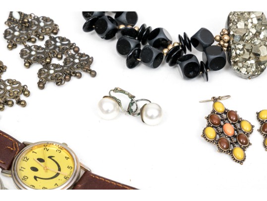 Extra Large Lot Of Colorful Costume Jewelry