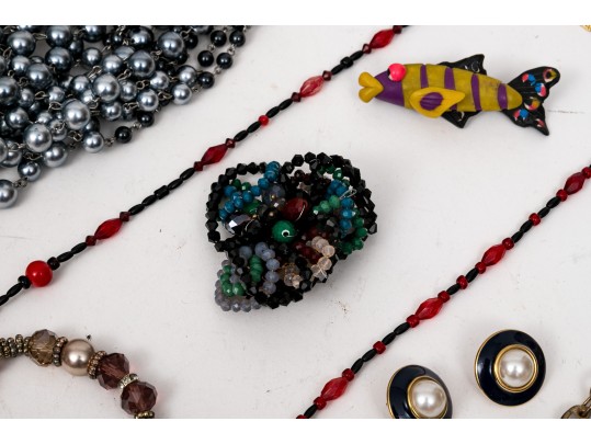 Extra Large Lot Of Colorful Costume Jewelry