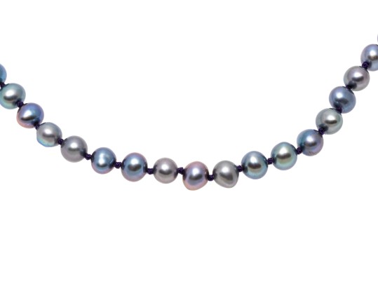Cultured Grey Black Freshwater Pearl Simple 18