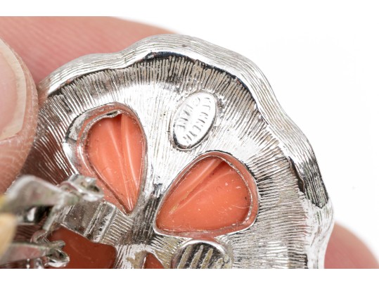 Stylish Kenneth Lane Floral Clip Back Earrings