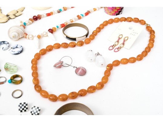 Extra Large Lot Of Colorful Costume Jewelry