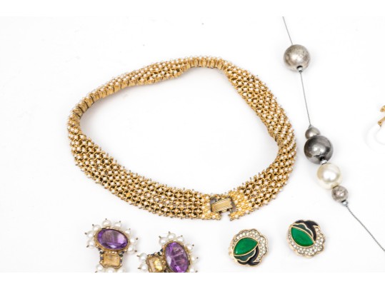 Extra Large Lot Of Colorful Costume Jewelry