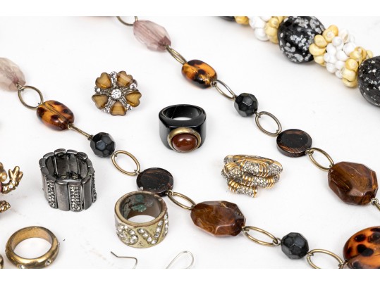 Extra Large Lot Of Colorful Costume Jewelry