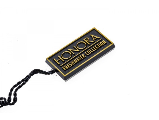 Honora Fun White Cultured Freshwater Pearl And Denim Strap Bracelet