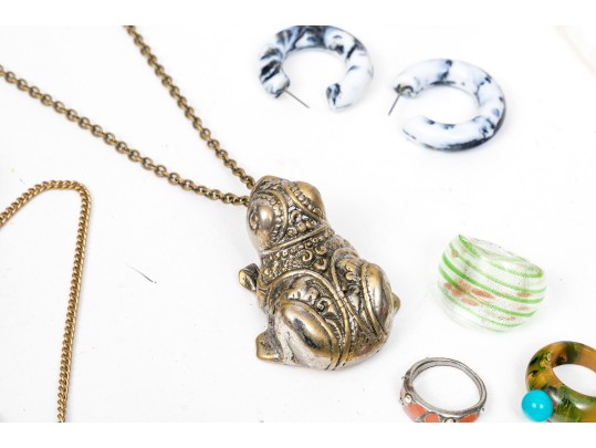 Extra Large Lot Of Colorful Costume Jewelry