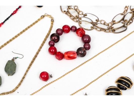 Extra Large Lot Of Colorful Costume Jewelry