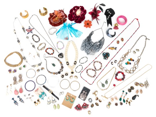 Extra Large Lot Of Colorful Costume Jewelry