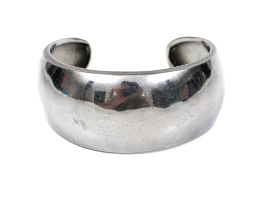 Stylish Wide Sterling Silver Cuff Bracelet