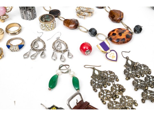 Extra Large Lot Of Colorful Costume Jewelry