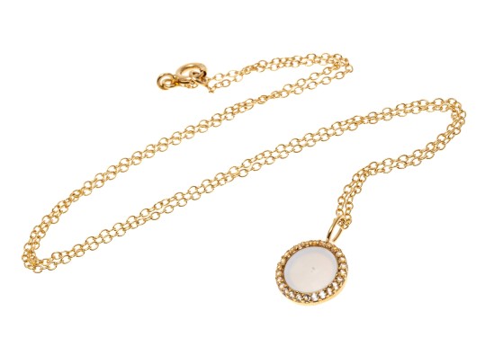 Sterling Necklace And Earrings Set With Mother Of Pearl And Topaz