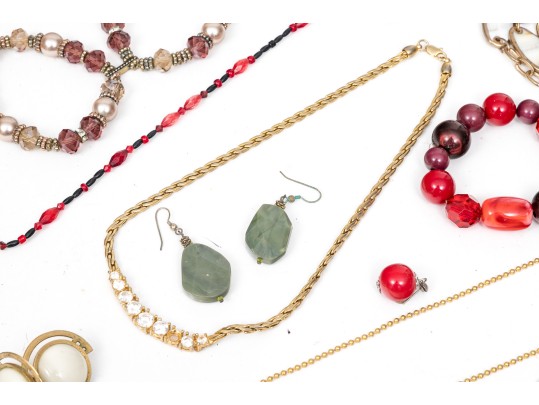 Extra Large Lot Of Colorful Costume Jewelry