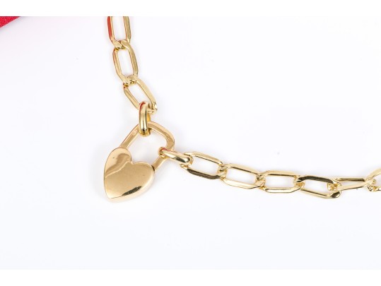 Lot Of Three Sterling Silver Vermeil Jewelry Pieces, Including A Necklace And Two Bracelets