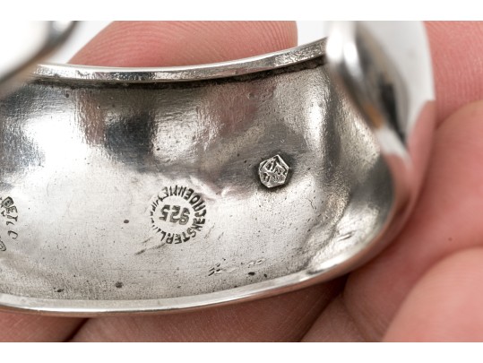 Stylish Wide Sterling Silver Cuff Bracelet