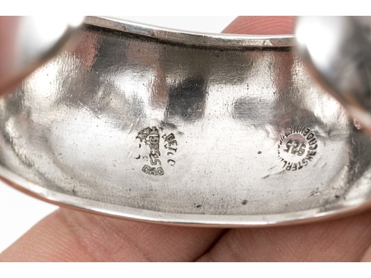 Stylish Wide Sterling Silver Cuff Bracelet