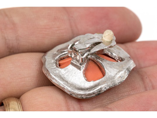 Stylish Kenneth Lane Floral Clip Back Earrings