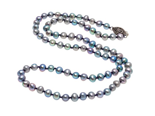 Cultured Grey Black Freshwater Pearl Simple 18