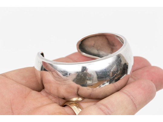 Stylish Wide Sterling Silver Cuff Bracelet