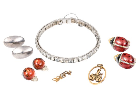 Lot Of Assorted Sterling And Sterling Vermeil Jewelry