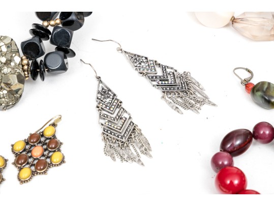 Extra Large Lot Of Colorful Costume Jewelry