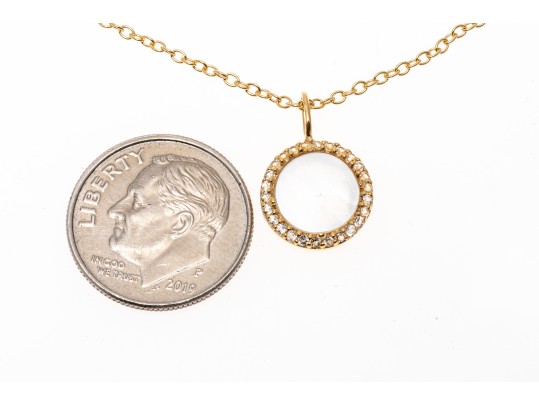 Sterling Necklace And Earrings Set With Mother Of Pearl And Topaz