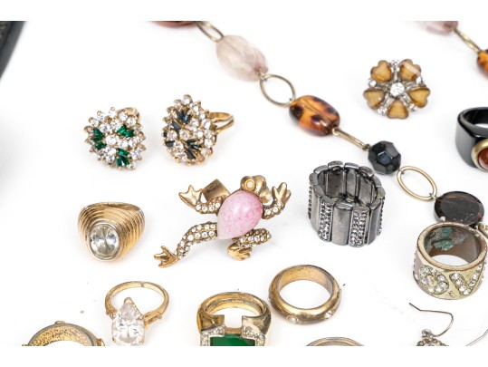 Extra Large Lot Of Colorful Costume Jewelry