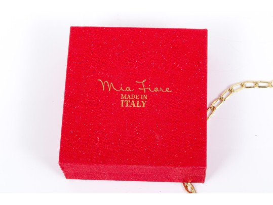 Lot Of Three Sterling Silver Vermeil Jewelry Pieces, Including A Necklace And Two Bracelets