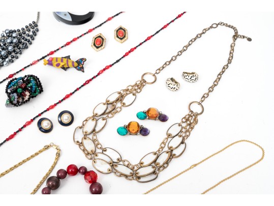 Extra Large Lot Of Colorful Costume Jewelry