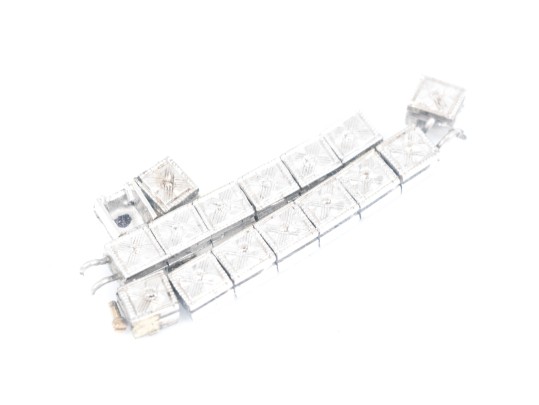 Antique 14K White Gold And Diamond Mechanical Watch