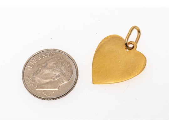 Simple 14K Tiffany & Co. Heart Form Pendant