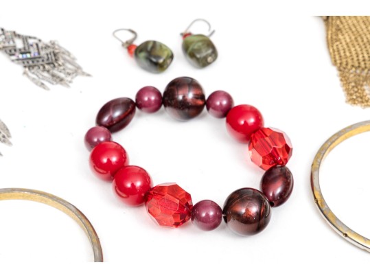 Extra Large Lot Of Colorful Costume Jewelry