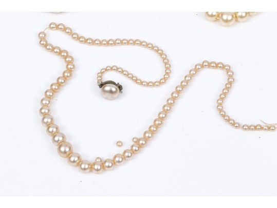 Collection Of Four Vintage Pearl Necklaces