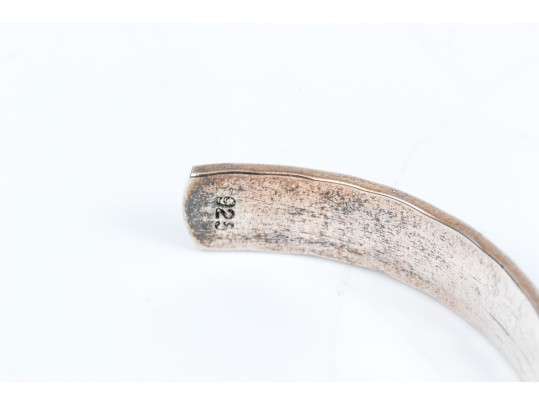 Lot Of Three Sterling Pieces Including John Hardy Hoop Earrings