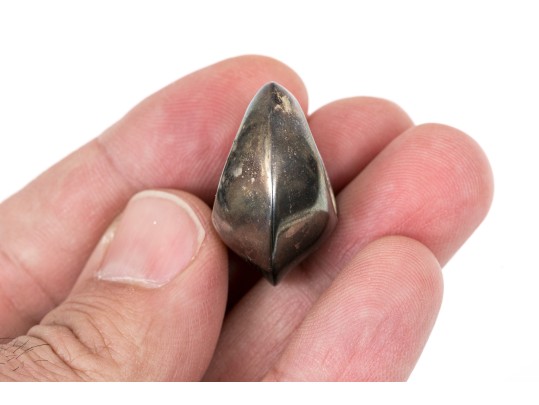 Georg Jensen Nanna Ditzel Striking Sterling Knife Edge Puffed Hoop Earrings