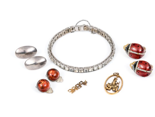 Lot Of Assorted Sterling And Sterling Vermeil Jewelry