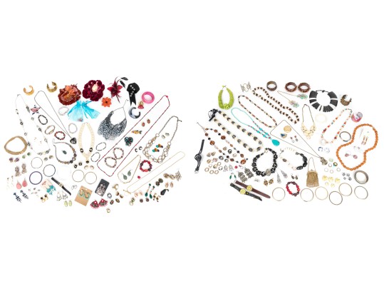 Extra Large Lot Of Colorful Costume Jewelry