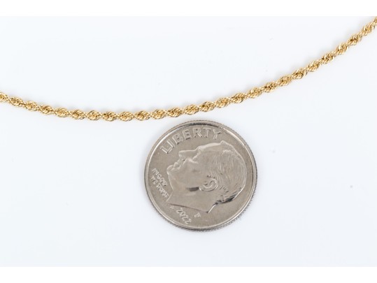 14k Yellow Gold Lightweight 16