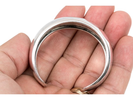 Stylish Wide Sterling Silver Cuff Bracelet