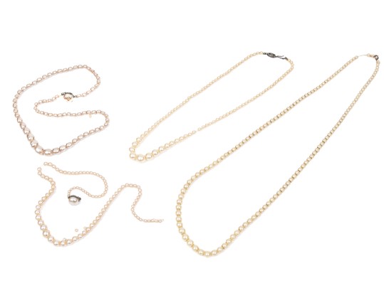 Collection Of Four Vintage Pearl Necklaces
