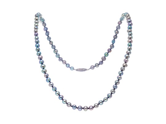 Cultured Grey Black Freshwater Pearl Simple 18