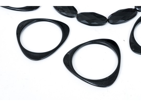 Collection Of Bakelite Bangles, Necklace And Earrings