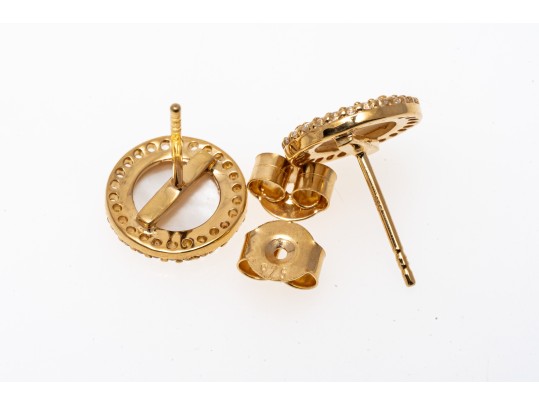 Sterling Necklace And Earrings Set With Mother Of Pearl And Topaz