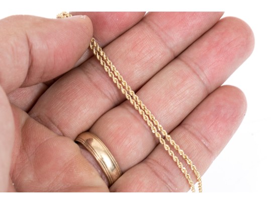 14k Yellow Gold Lightweight 16