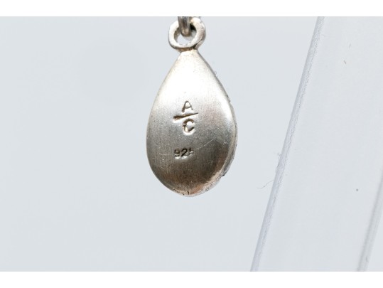 Adel Chefridi Sterling Silver Handsome Blue Sapphire Nomad Drop Earrings