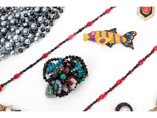 Extra Large Lot Of Colorful Costume Jewelry