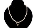 10K Freshwater Pearl Necklace And Ring, Size 5.75+