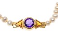 Yellow Gold Stunning Amethyst And Citrine Cultured Freshwater Pearl Bracelet