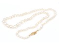 Lovely Vintage Graduated Cultured Pearl Necklace, Finished With A 14k Yellow Gold Clasp