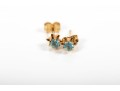 Aquamarine Tested 14k Yellow Gold Stud Earrings