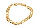 14k Yellow Gold Classic Chunky Figaro Style Link Bracelet