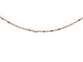 14K Rose Gold Chain With White Gold Beads